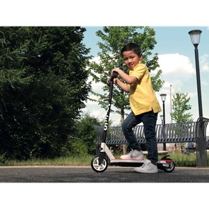 Kid-55 flash rouge – trottinette électrique enfant led, 10 km et légère