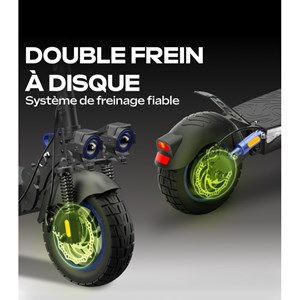 Urbanglide ecross one bleu – trottinette électrique avec 50 km d'autonomie et mo