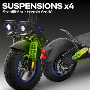 Urbanglide ecross one bleu – trottinette électrique avec 50 km d'autonomie et mo