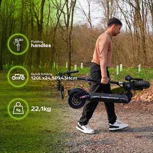 Trottinette électrique adulte ecross bleu – 1300w - jusqu'a 60 km