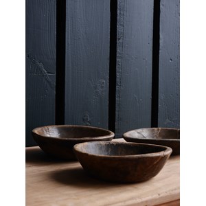 Anciennes coupes en bois indiennes chinées