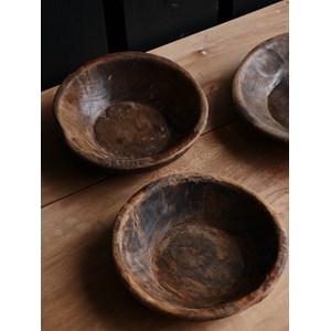 Anciennes coupes en bois indiennes chinées