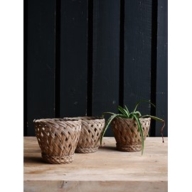 Cache-pots bambou anciens chinés