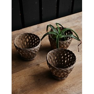 Cache-pots bambou anciens chinés