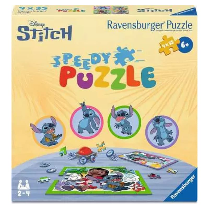 Stitch - speedy puzzle 4x 35 pieces
