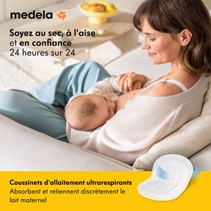 Coussinets allaitement respirants x60
