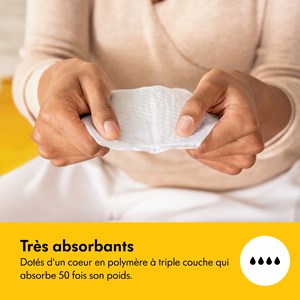 Coussinets allaitement respirants x60