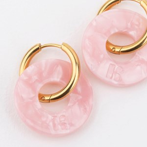 Donuts - acier inoxydable argenté Rose