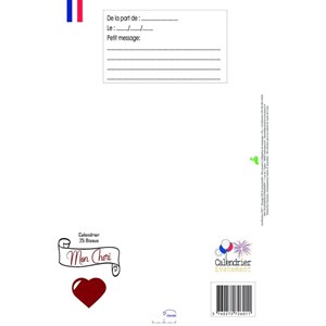 Calendrier mon chéri 25 bisous sexy