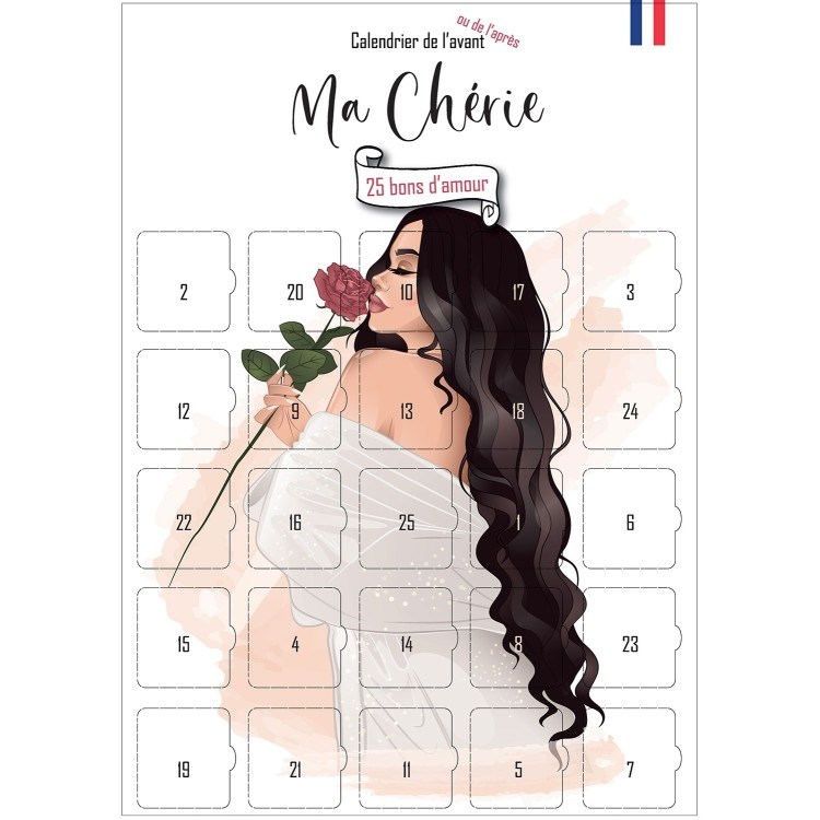 Calendrier sexy ma chérie 25 bons pour