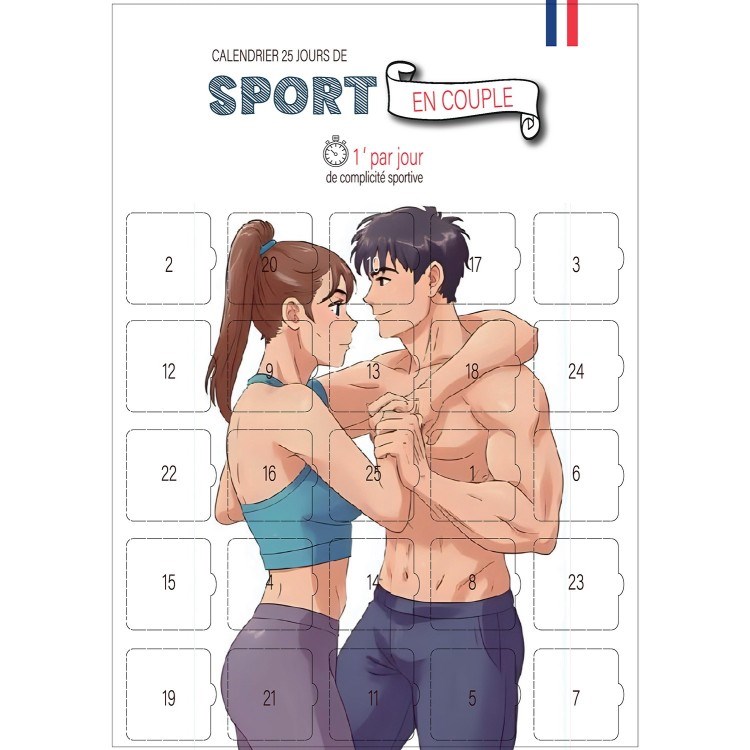 Calendrier couple complicité sportive