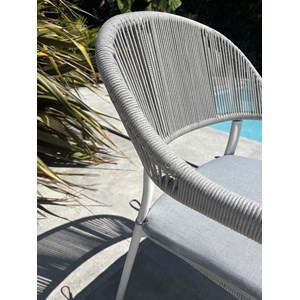 Lot de 2 fauteuils de jardin abella - blanc
