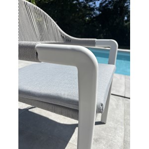 Lot de 2 fauteuils de jardin - blanc