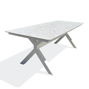 Table de jardin 8 places - blanc