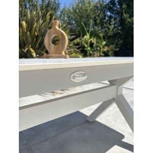 Table de jardin 8 places - blanc