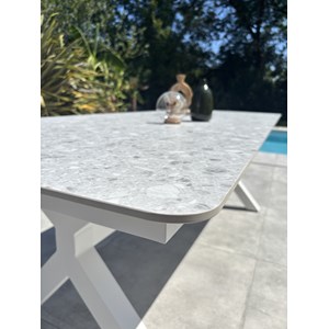 Table de jardin abella - blanc