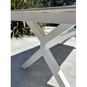 Table de jardin abella - blanc