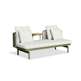 Canapé de jardin barlia en aluminium - olive