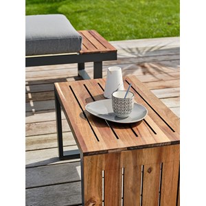 Salon de jardin en acacia et aluminium - boreal