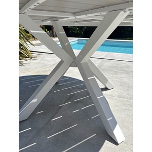 Table de jardin 6 places - blanc