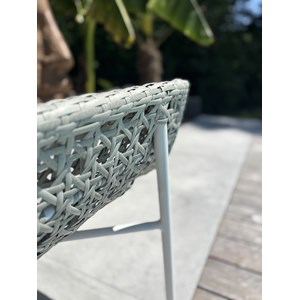 Lot de 2 fauteuils de jardin elba - blanc