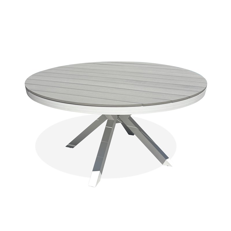 Table de jardin elba aluminium - blanc