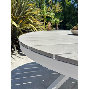 Table de jardin elba aluminium - blanc