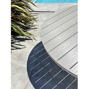 Table de jardin elba aluminium - blanc