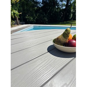 Table de jardin elba aluminium - blanc