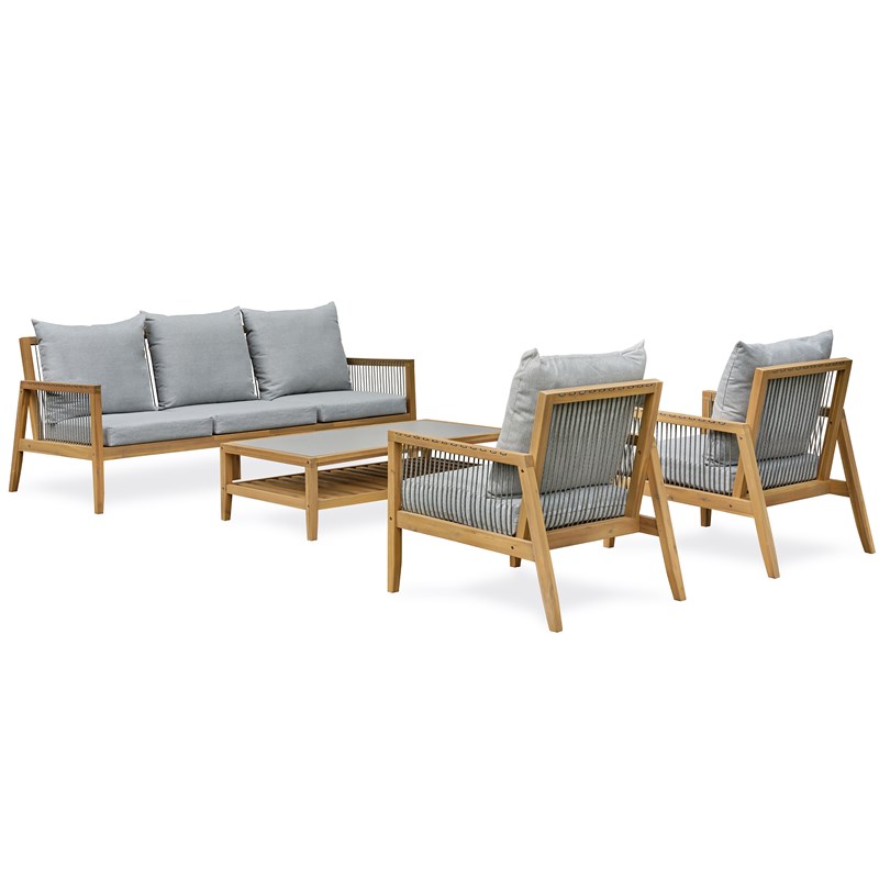 Salon bas de jardin funa - acacia