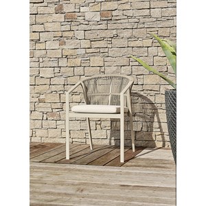 Lot de 2 fauteuils de jardin - grège
