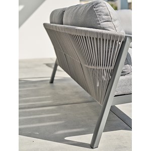 Salon bas de jardin 5 places - gris anthracite