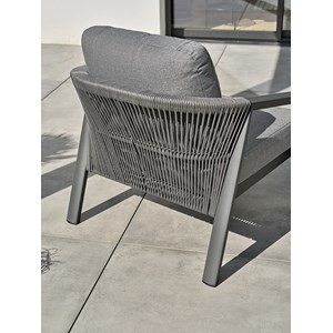 Salon bas de jardin kelia - gris anthracite