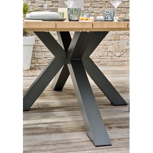 Table de jardin kelia - gris anthracite