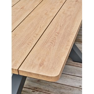 Ensemble repas de jardin 6 places - gris anthracite