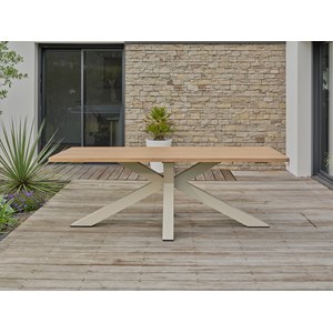 Table de jardin 8 places - grège