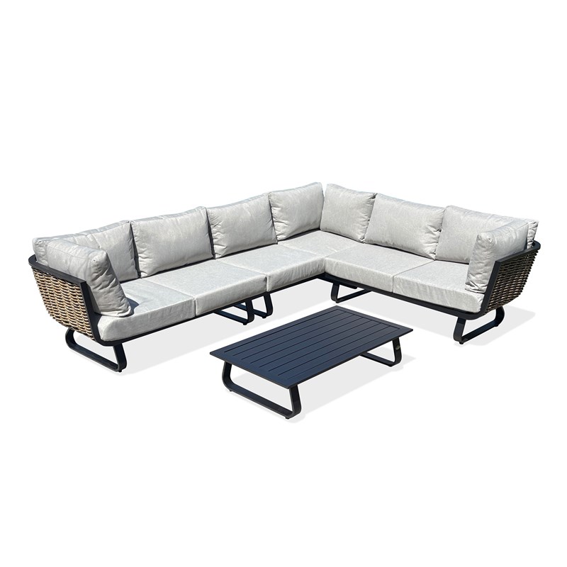 Salon de jardin bas kumla - noir