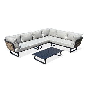 Salon de jardin bas kumla - noir