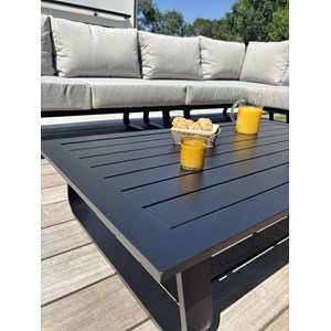 Salon de jardin bas kumla - noir