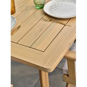 Table de jardin liso - bois acacia