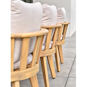 Ensemble repas de jardin liso 8 places - acacia