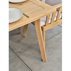 Ensemble repas de jardin liso 8 places - acacia