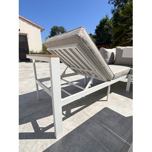 Ensemble repas de jardin majari - blanc