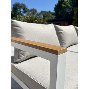 Ensemble repas de jardin majari - blanc