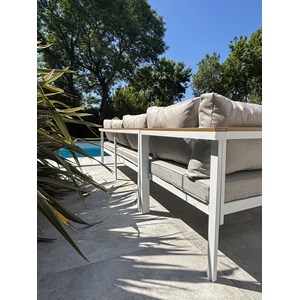 Ensemble repas de jardin majari - blanc