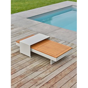 Salon de jardin d'angle 6 places - gris
