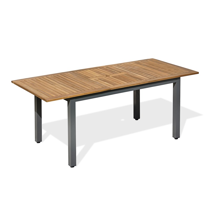 Table de jardin orsino alu anthracite - acacia