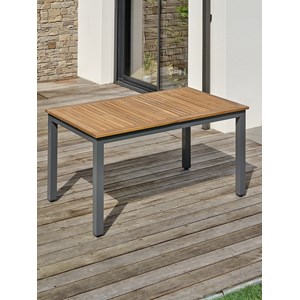 Table de jardin orsino alu anthracite - acacia