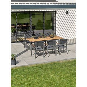 Ensemble repas de jardin 6 places - acacia