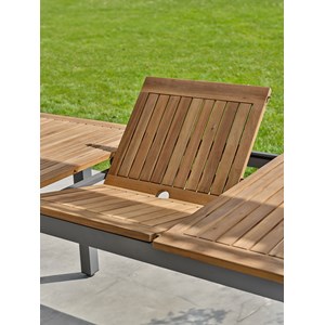 Ensemble repas de jardin 6 places alu et acacia